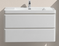 Clear Cube Milan 900 Dd Cabinet & Basin White