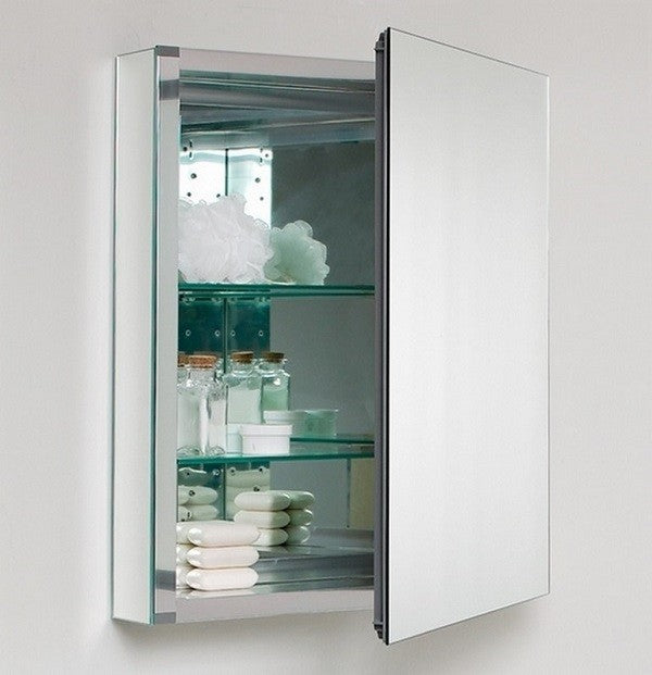 Clear Cube Mirror Cabinet 500Mm 1Door 2Shelves