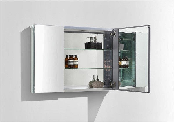 Clear Cube Mirror Cabinet 750Mm 2Doors 2Shelves