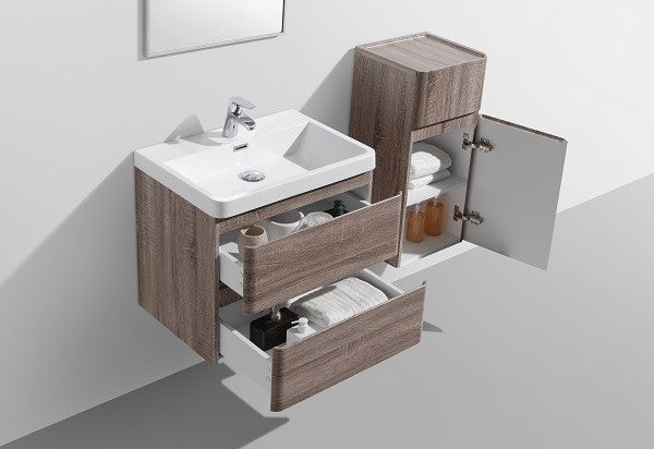 Clear Cube Milan 600 Dd Cabinet & Basin Silver Oak Full