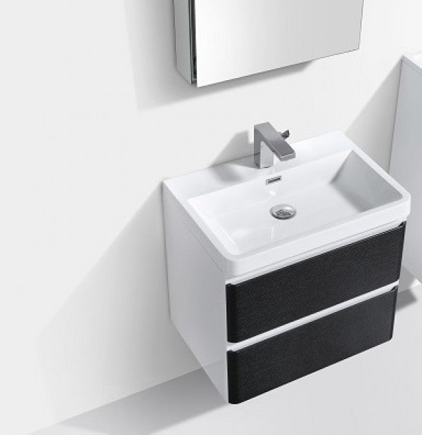 Clear Cube Milan 600 Dd Cabinet & Basin Black Color Mix