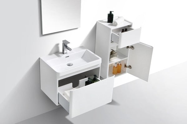 Clear Cube Milan 600 Sd Cabinet & Basin White Full Whi