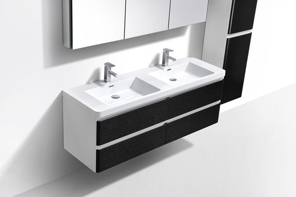 Clear Cube Milan 1200 Dd Cabinet & Basin Balck Color Mix