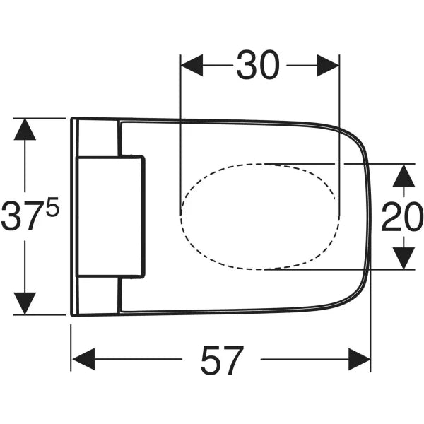 Geberit Aquaclean Sela Square Wall Hung Pan & Seat Cover
