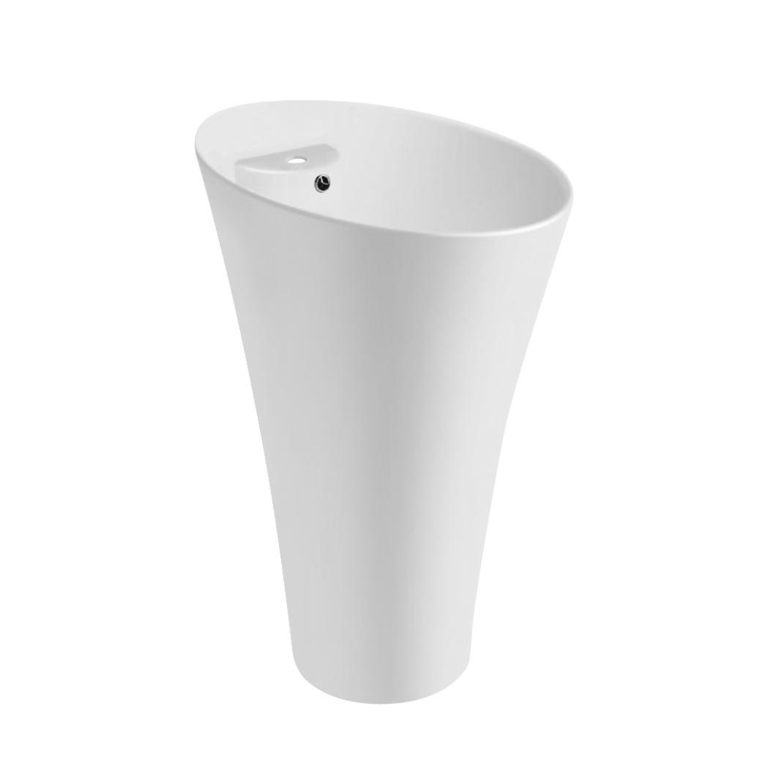 Zeta White Free Standing Pedestal Basin